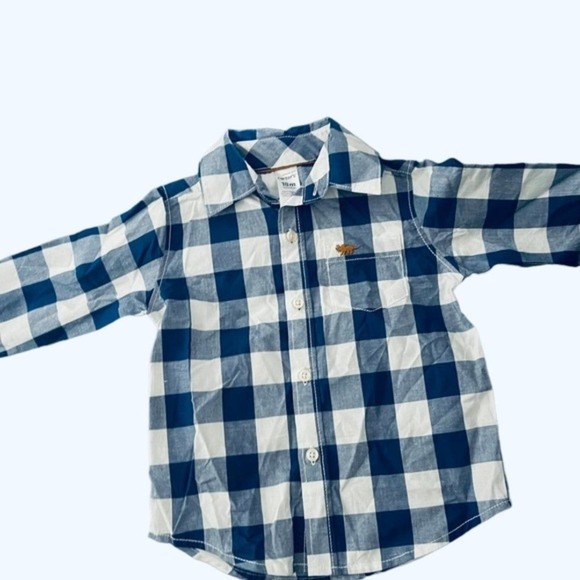 Carters Long- Sleeved Plaid baby boys  Button up Shirt size 18 months - Picture 5 of 6